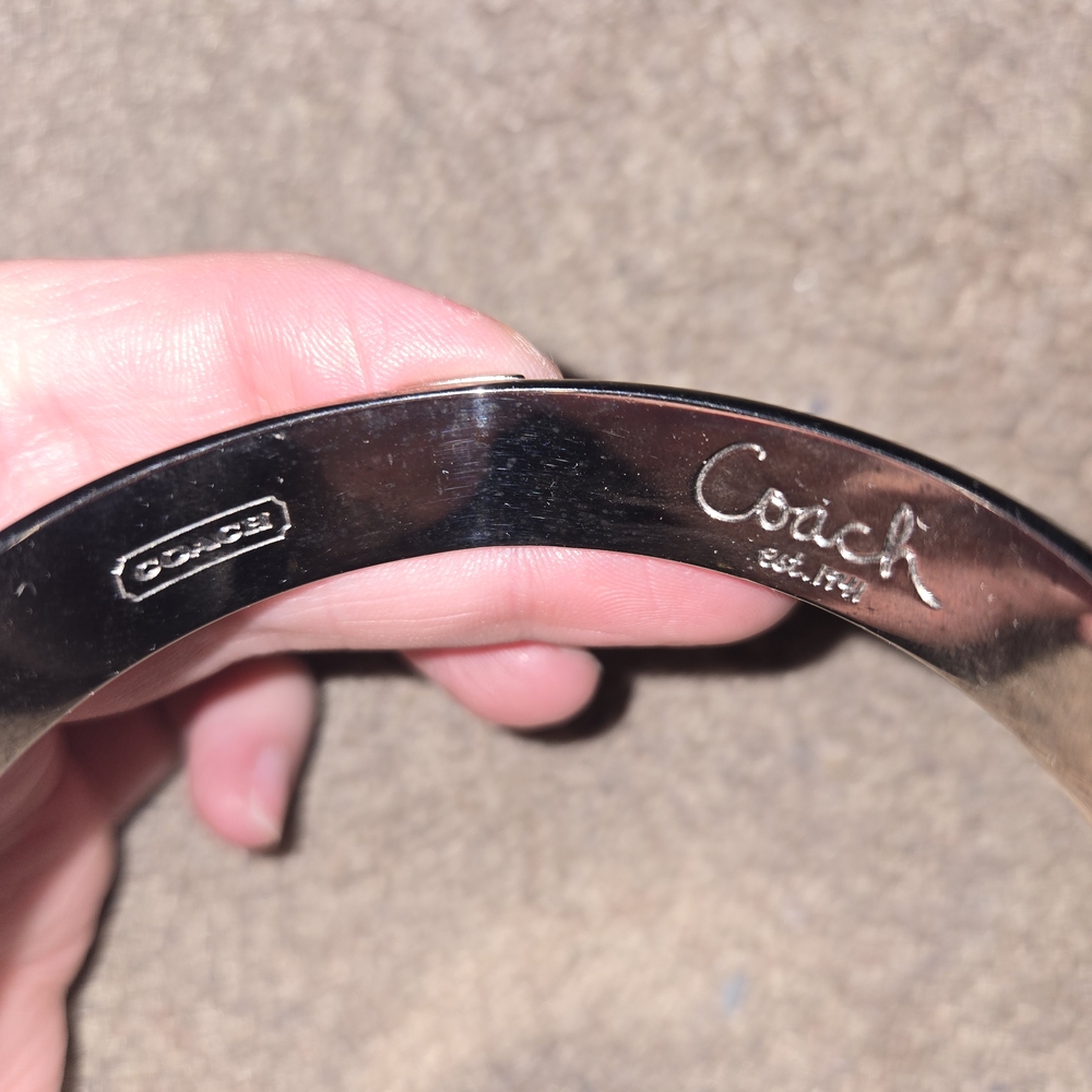 Coach Silver & Blue Bangle - Picture 5 of 5